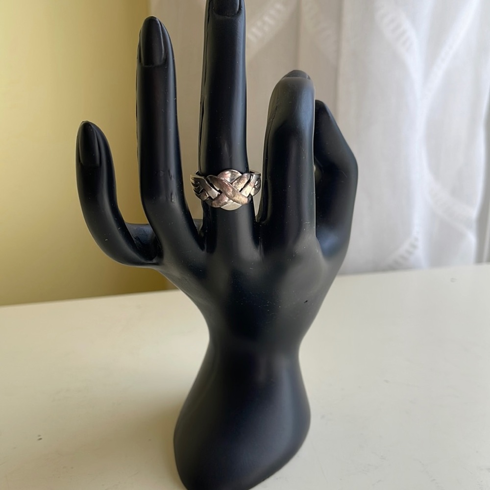 Sterling silver puzzle ring